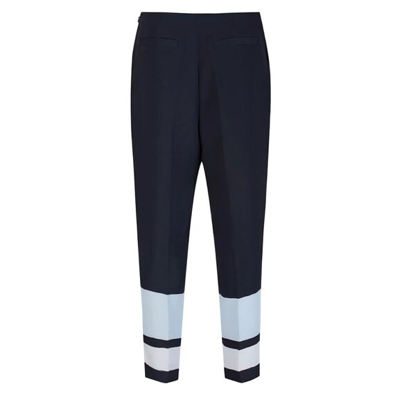 Ted Baker Abirati Trousers In Magnolia Stripe Print Pockets Career Size 4 - Picture 8 of 12